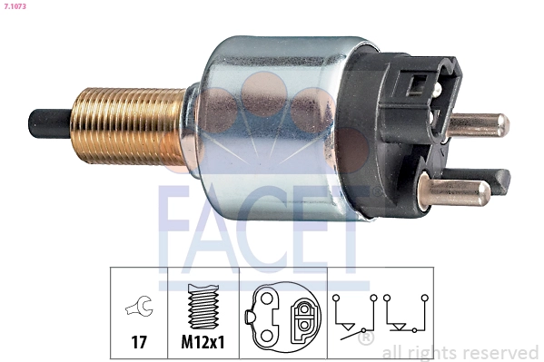 Выключатель фонаря сигнала торможения made in italy - oe equivalent FACET 7.1073