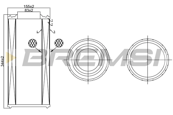 Воздушный фильтр BREMSI FA1255