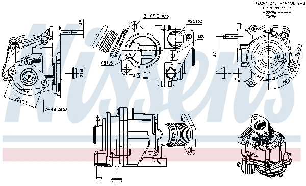 Клапан возврата ог first fit NISSENS 98424