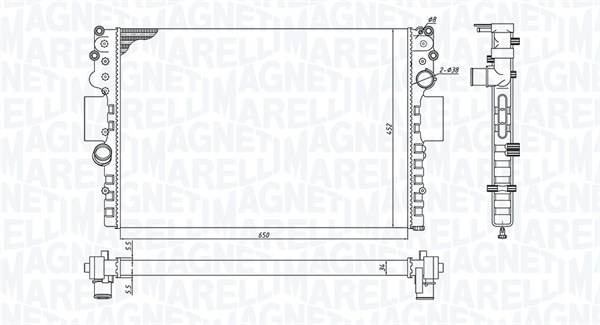 Радиатор охлаждение двигателя MAGNETI MARELLI 350213183800
