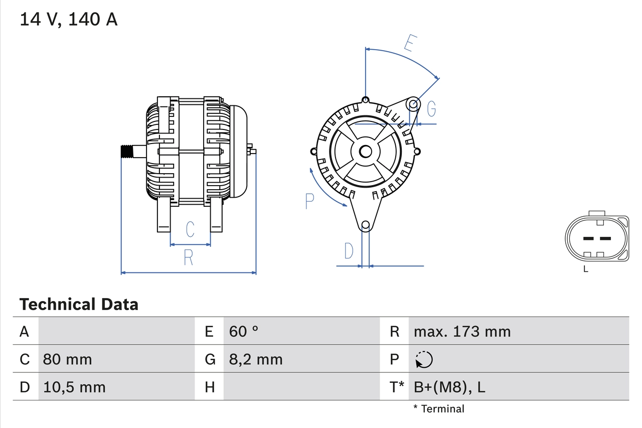 Генератор BOSCH 0 986 049 950