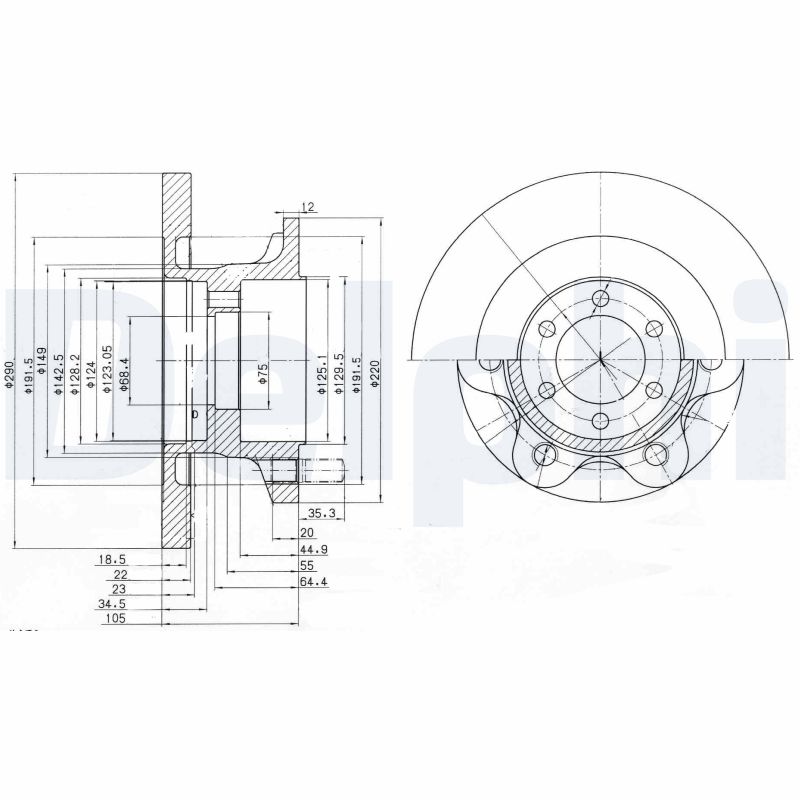 Тормозной диск DELPHI BG9722