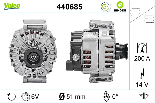 Генератор valeo re-gen remanufactured VALEO 440685
