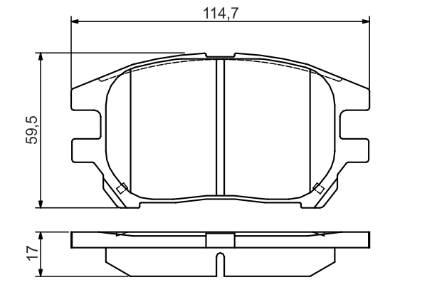 Комплект тормозных колодок дисковый тормоз BOSCH 0 986 495 140