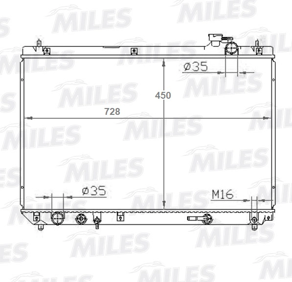 Радиатор охлаждение двигателя MILES ACRB420