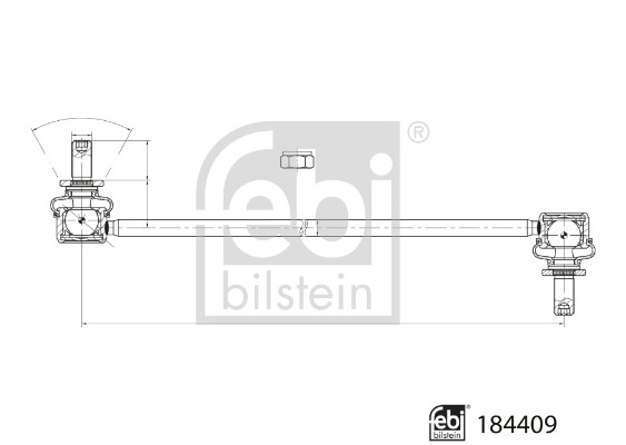 Тяга / стойка стабилизатор FEBI BILSTEIN 184409