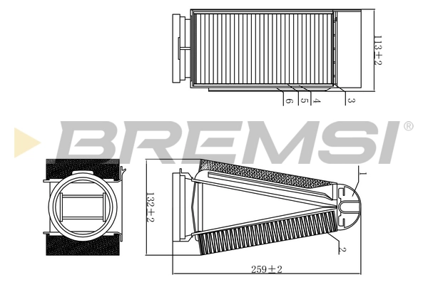 Воздушный фильтр BREMSI FA0589