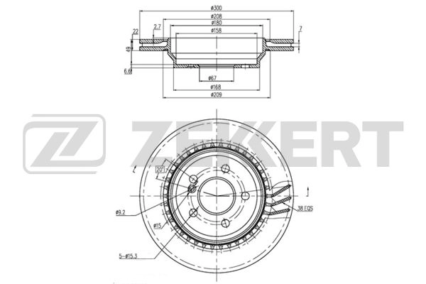 Тормозной диск ZEKKERT BS-5786