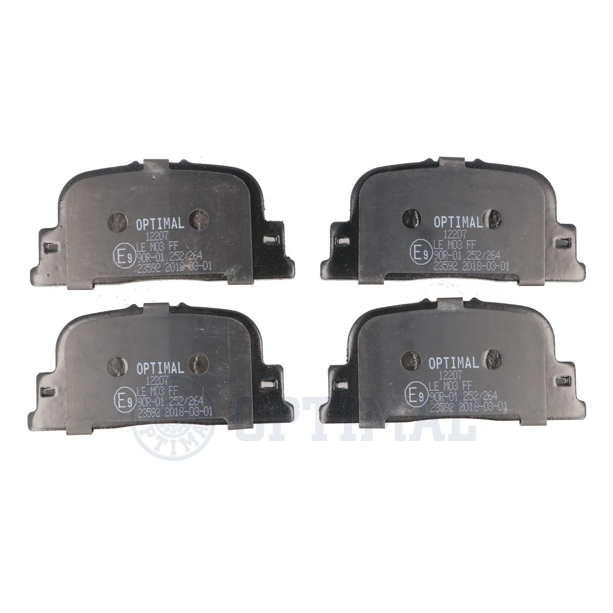 Комплект тормозных колодок дисковый тормоз OPTIMAL BP-12207