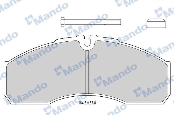 Комплект тормозных колодок дисковый тормоз MANDO MBF015966