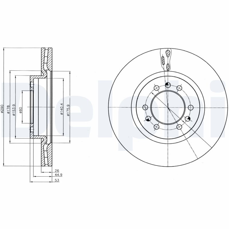 Тормозной диск DELPHI BG4339