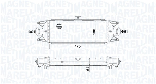 Интеркулер MAGNETI MARELLI 351319204010