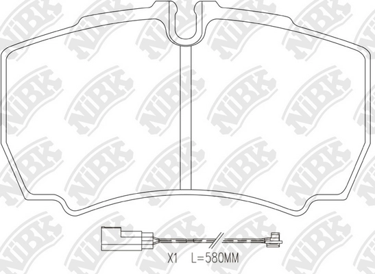 Комплект тормозных колодок дисковый тормоз NIBK PN0338W