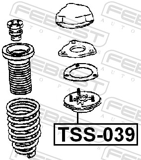 Опора стойки амортизатора FEBEST TSS-039