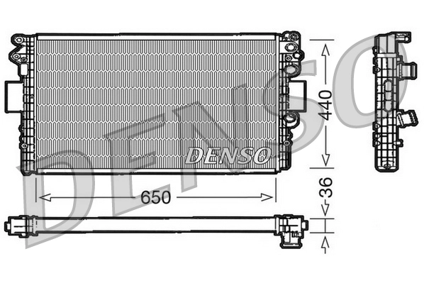 Радиатор охлаждение двигателя DENSO DRM12004