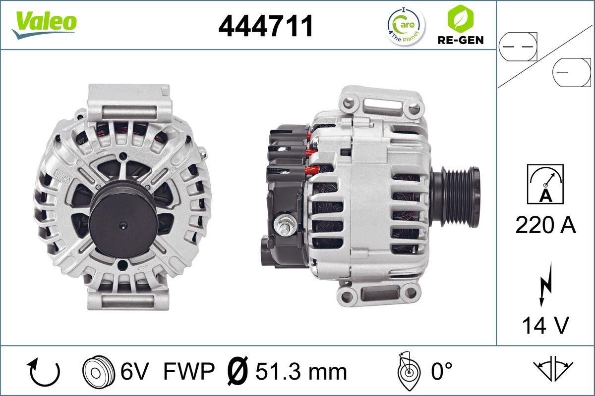 Генератор valeo re-gen remanufactured VALEO 444711