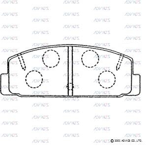 Комплект тормозных колодок дисковый тормоз ADVICS SN773