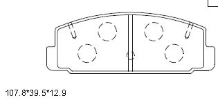 Комплект тормозных колодок дисковый тормоз ASIMCO KD3791