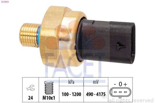 Датчик давление масла made in italy - oe equivalent FACET 25.0018