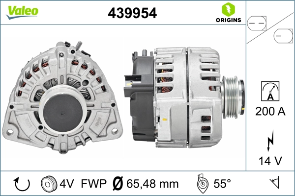 Генератор valeo origins new oe technology VALEO 439954