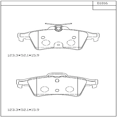 Комплект тормозных колодок дисковый тормоз ASIMCO KD1016