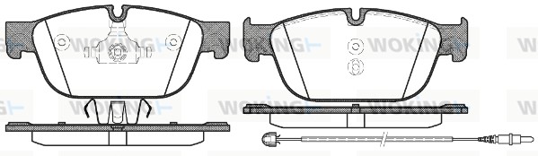 Комплект тормозных колодок дисковый тормоз WOKING P15513.01