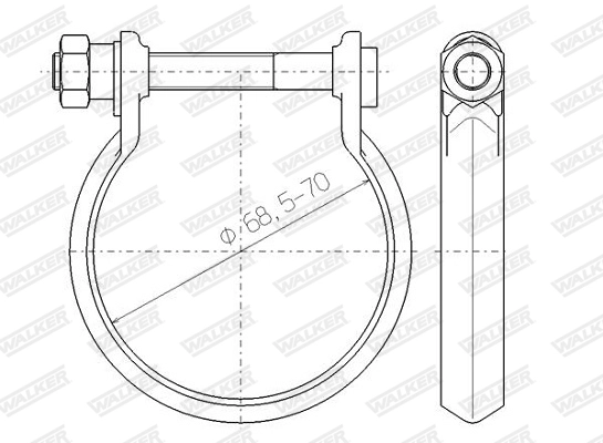 Клемма система выпуска WALKER PRODUCTS 80438
