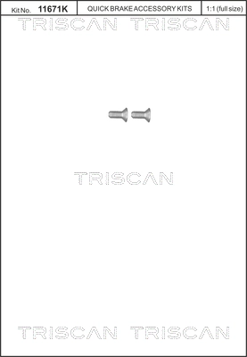 Комплект болтов тормозной диск TRISCAN 8105 116012