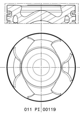 Поршень MAHLE/KNECHT 011 PI 00119 002