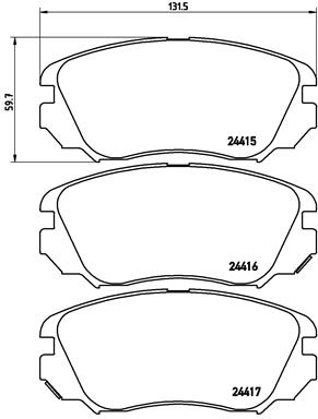 Комплект тормозных колодок дисковый тормоз xtra line BREMBO P 59 054X