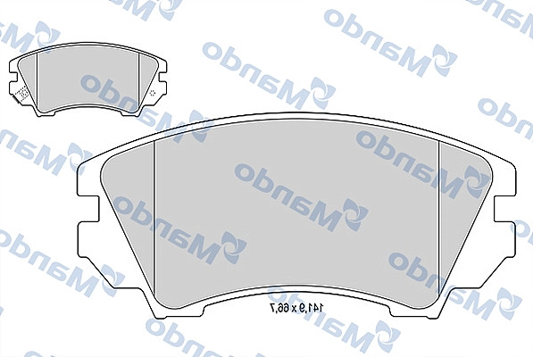 Комплект тормозных колодок дисковый тормоз MANDO MBF015254