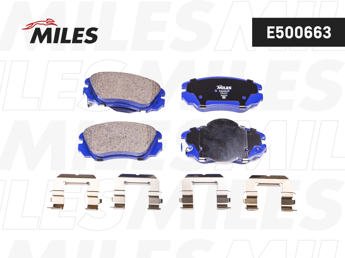 Комплект тормозных колодок дисковый тормоз MILES E500663