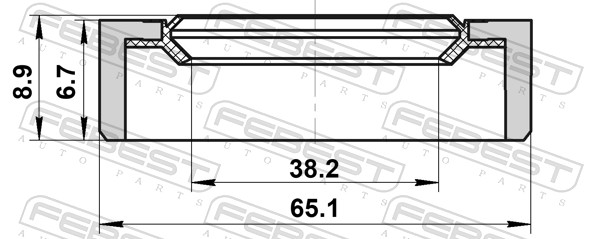 Сальник вторичный вал механической коробки передач FEBEST 95GCW-40650709R