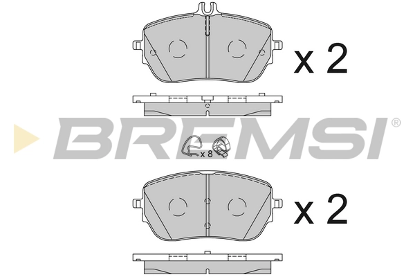 Комплект тормозных колодок дисковый тормоз BREMSI BP3853CE