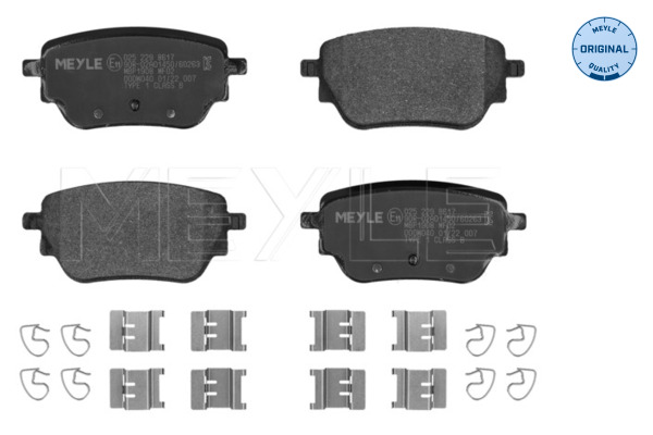 Комплект тормозных колодок дисковый тормоз meyle-original true to oe. MEYLE 025 229 8617
