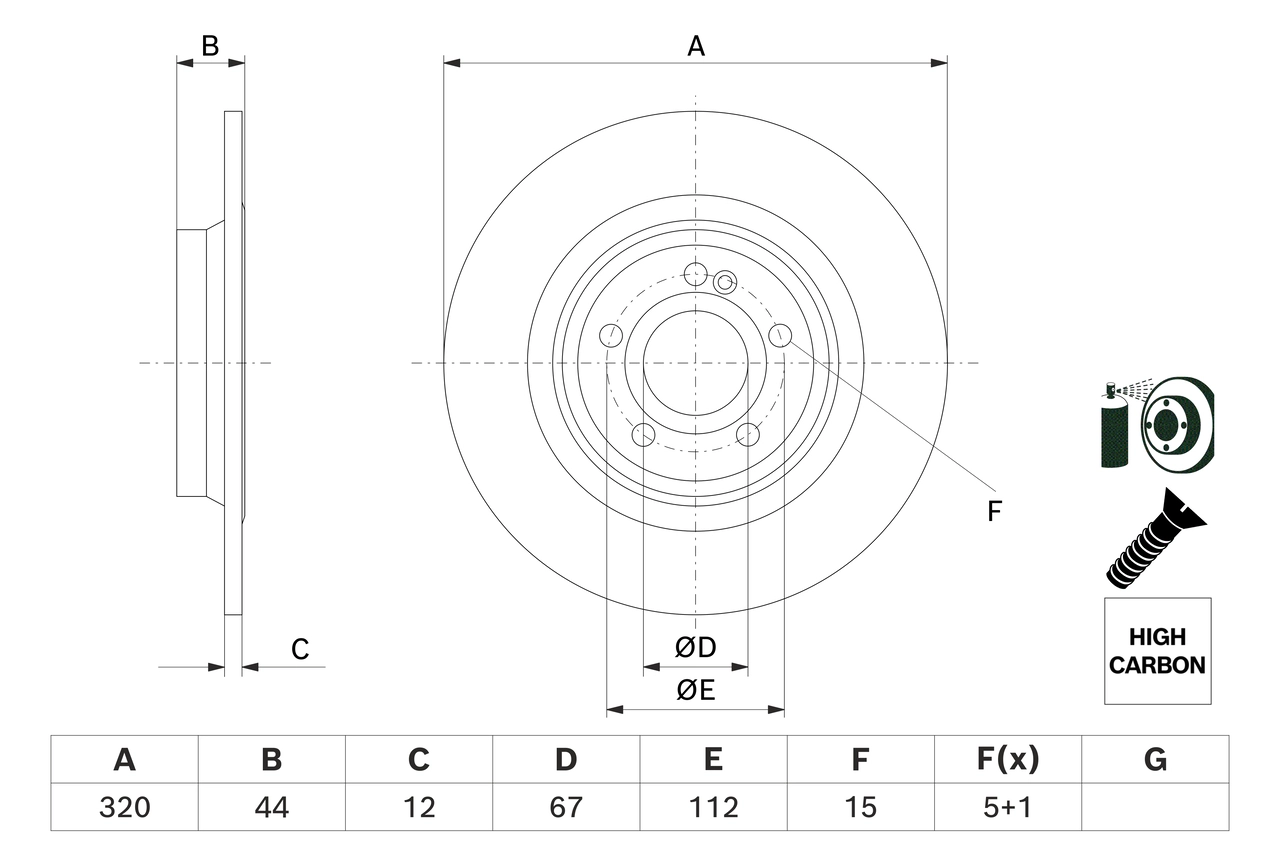 Тормозной диск BOSCH 0 986 479 F13