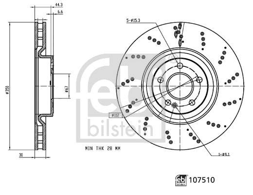 Тормозной диск FEBI BILSTEIN 107510