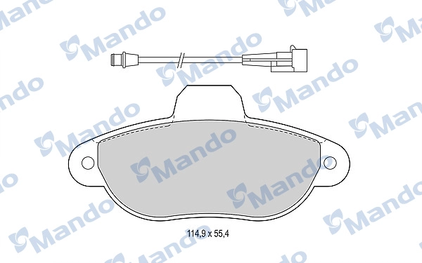 Комплект тормозных колодок дисковый тормоз MANDO MBF015497