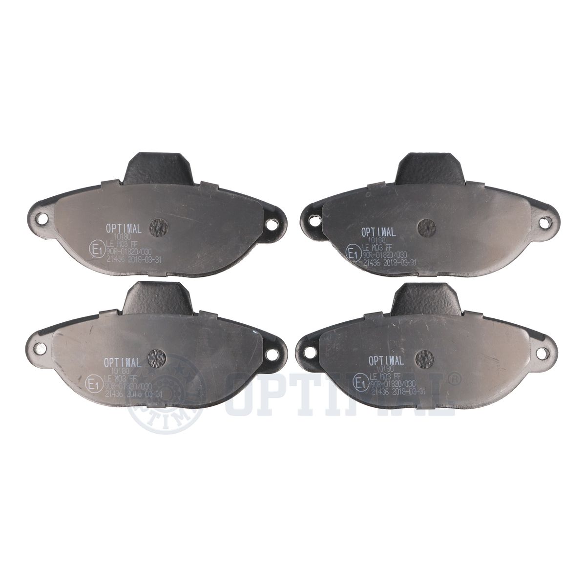 Комплект тормозных колодок дисковый тормоз OPTIMAL BP-10180