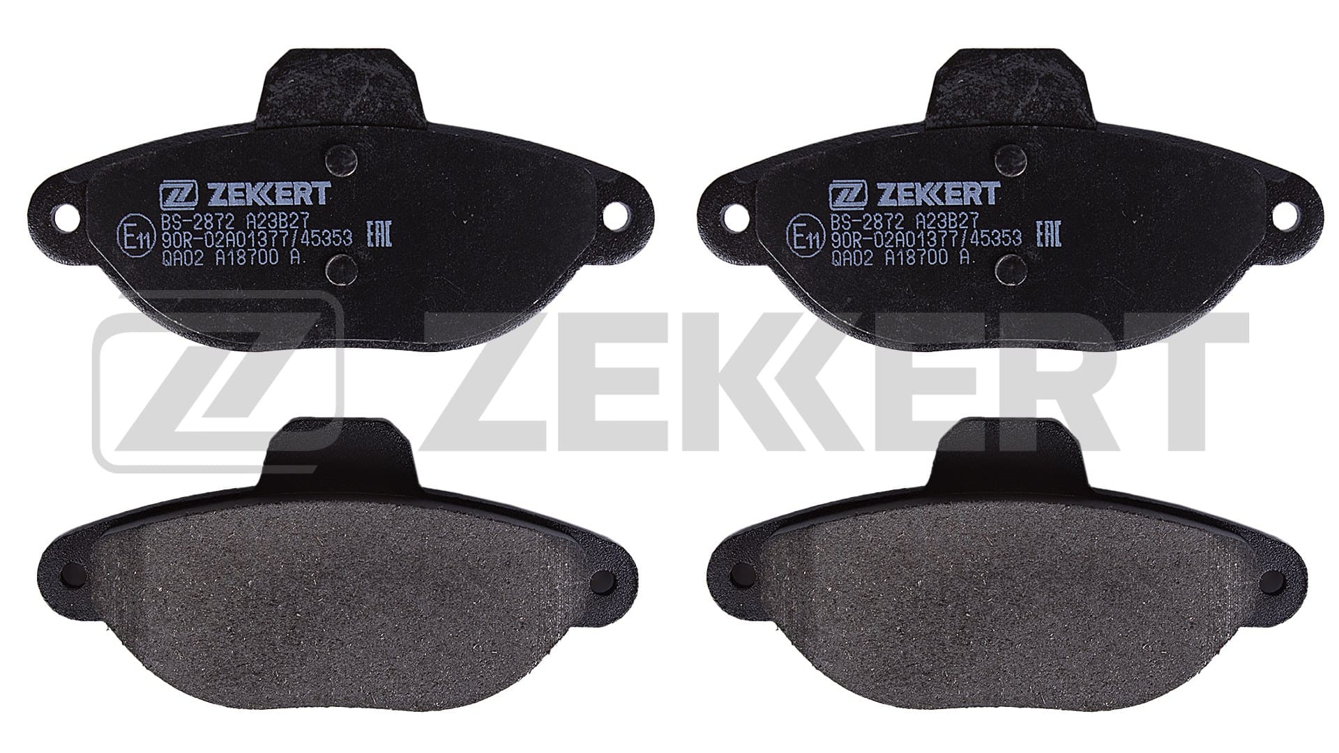 Комплект тормозных колодок дисковый тормоз ZEKKERT BS-2872