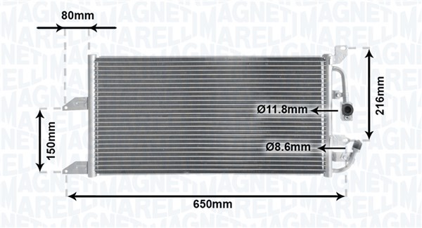 Конденсатор кондиционер MAGNETI MARELLI 350203852000