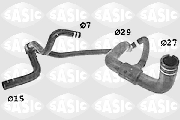 Шланг радиатора SASIC SWH6836