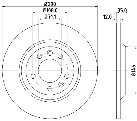 Тормозной диск pro HELLA/BEHR/PAGID 8DD 355 110-801