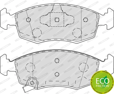 Комплект тормозных колодок дисковый тормоз premier eco friction FERODO FDB4400