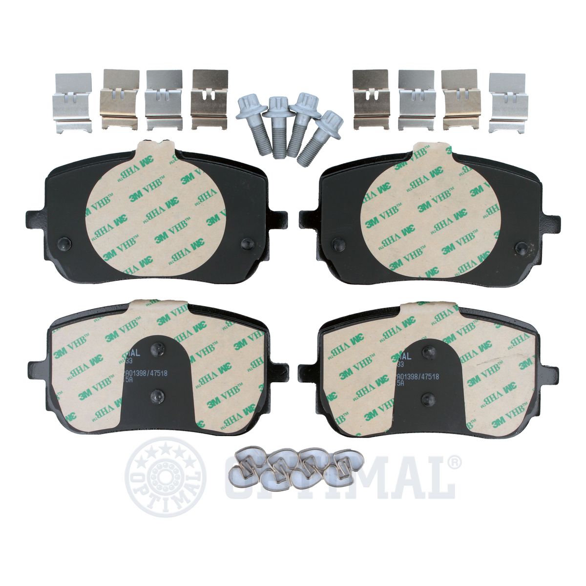 Комплект тормозных колодок дисковый тормоз OPTIMAL BP-12933