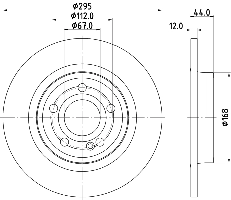 Тормозной диск pro HELLA/BEHR/PAGID 8DD 355 133-351