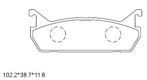 Комплект тормозных колодок дисковый тормоз ASIMCO KD3746