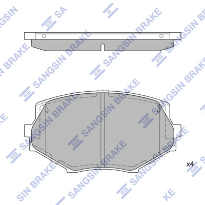 Комплект тормозных колодок дисковый тормоз HI-Q SP1539