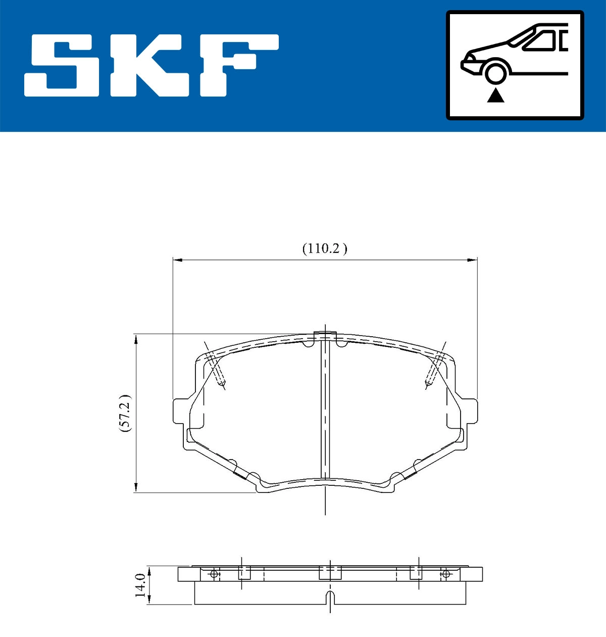 Комплект тормозных колодок дисковый тормоз SKF VKBP 80564 A