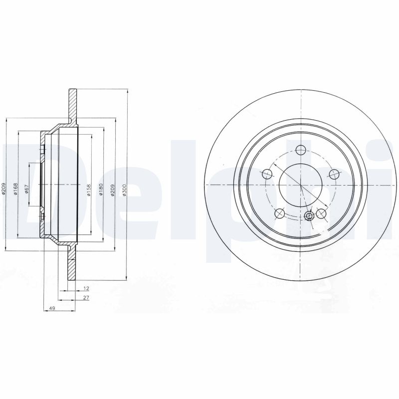 Тормозной диск DELPHI BG4298C